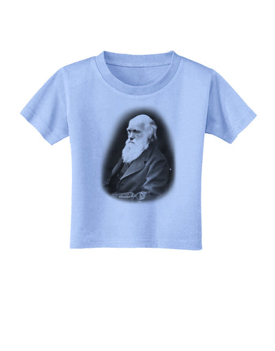 Charles Darwin Black and White Toddler T-Shirt by TooLoud-Toddler T-Shirt-TooLoud-Aquatic-Blue-2T-Davson Sales