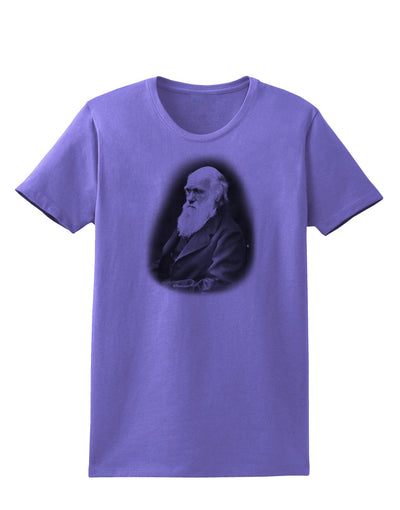 Charles Darwin Black and White Womens T-Shirt by TooLoud-Womens T-Shirt-TooLoud-Violet-X-Small-Davson Sales