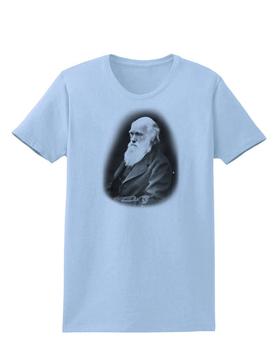 Charles Darwin Black and White Womens T-Shirt by TooLoud-Womens T-Shirt-TooLoud-Light-Blue-X-Small-Davson Sales