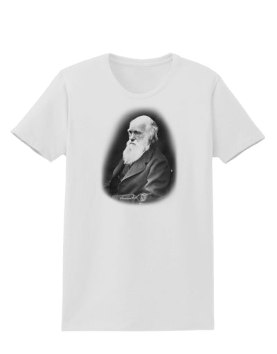 Charles Darwin Black and White Womens T-Shirt by TooLoud-Womens T-Shirt-TooLoud-White-X-Small-Davson Sales