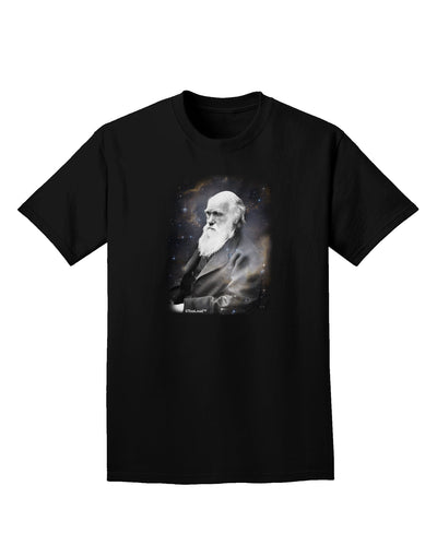 Charles Darwin In Space Adult Dark T-Shirt by TooLoud-Mens T-Shirt-TooLoud-Black-Small-Davson Sales