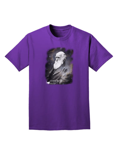 Charles Darwin In Space Adult Dark T-Shirt by TooLoud-Mens T-Shirt-TooLoud-Purple-Small-Davson Sales