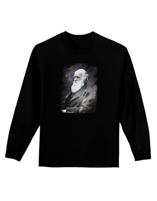 Charles Darwin In Space Adult Long Sleeve Dark T-Shirt by TooLoud-TooLoud-Black-Small-Davson Sales