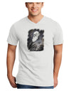 Charles Darwin In Space Adult V-Neck T-shirt by TooLoud-Mens V-Neck T-Shirt-TooLoud-White-Small-Davson Sales