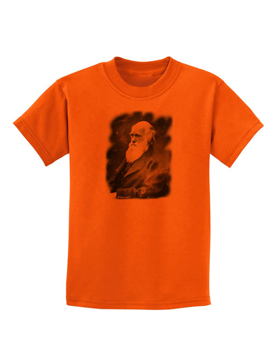 Charles Darwin In Space Childrens T-Shirt by TooLoud-Childrens T-Shirt-TooLoud-Orange-X-Small-Davson Sales