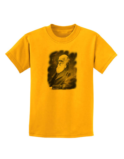 Charles Darwin In Space Childrens T-Shirt by TooLoud-Childrens T-Shirt-TooLoud-Gold-X-Small-Davson Sales