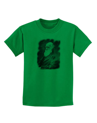 Charles Darwin In Space Childrens T-Shirt by TooLoud-Childrens T-Shirt-TooLoud-Kelly-Green-X-Small-Davson Sales