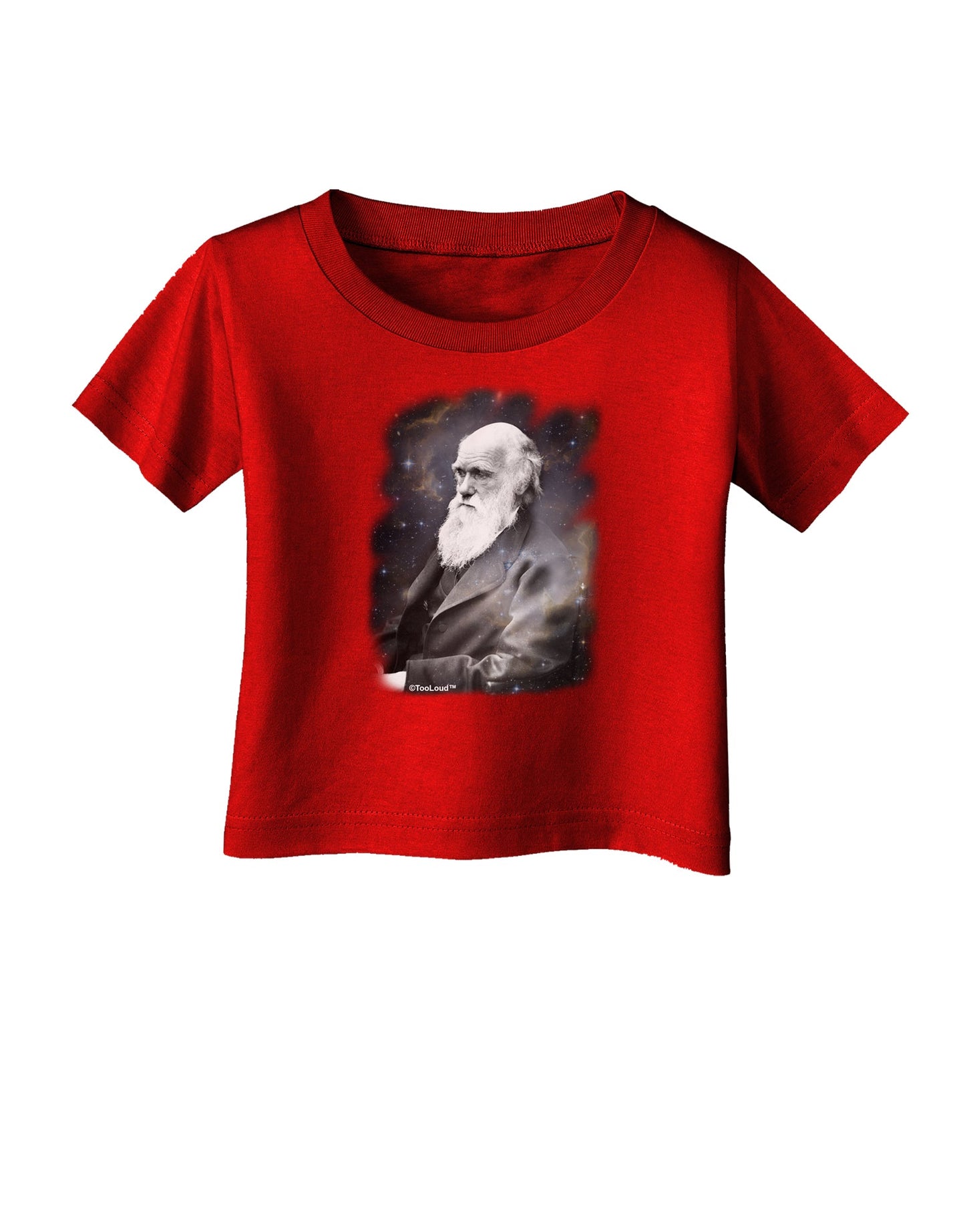 Charles Darwin In Space Infant T-Shirt Dark by TooLoud-Infant T-Shirt-TooLoud-Red-06-Months-Davson Sales