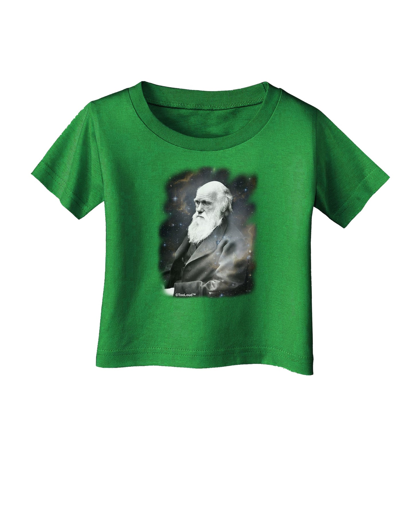 Charles Darwin In Space Infant T-Shirt Dark by TooLoud-Infant T-Shirt-TooLoud-Clover-Green-06-Months-Davson Sales