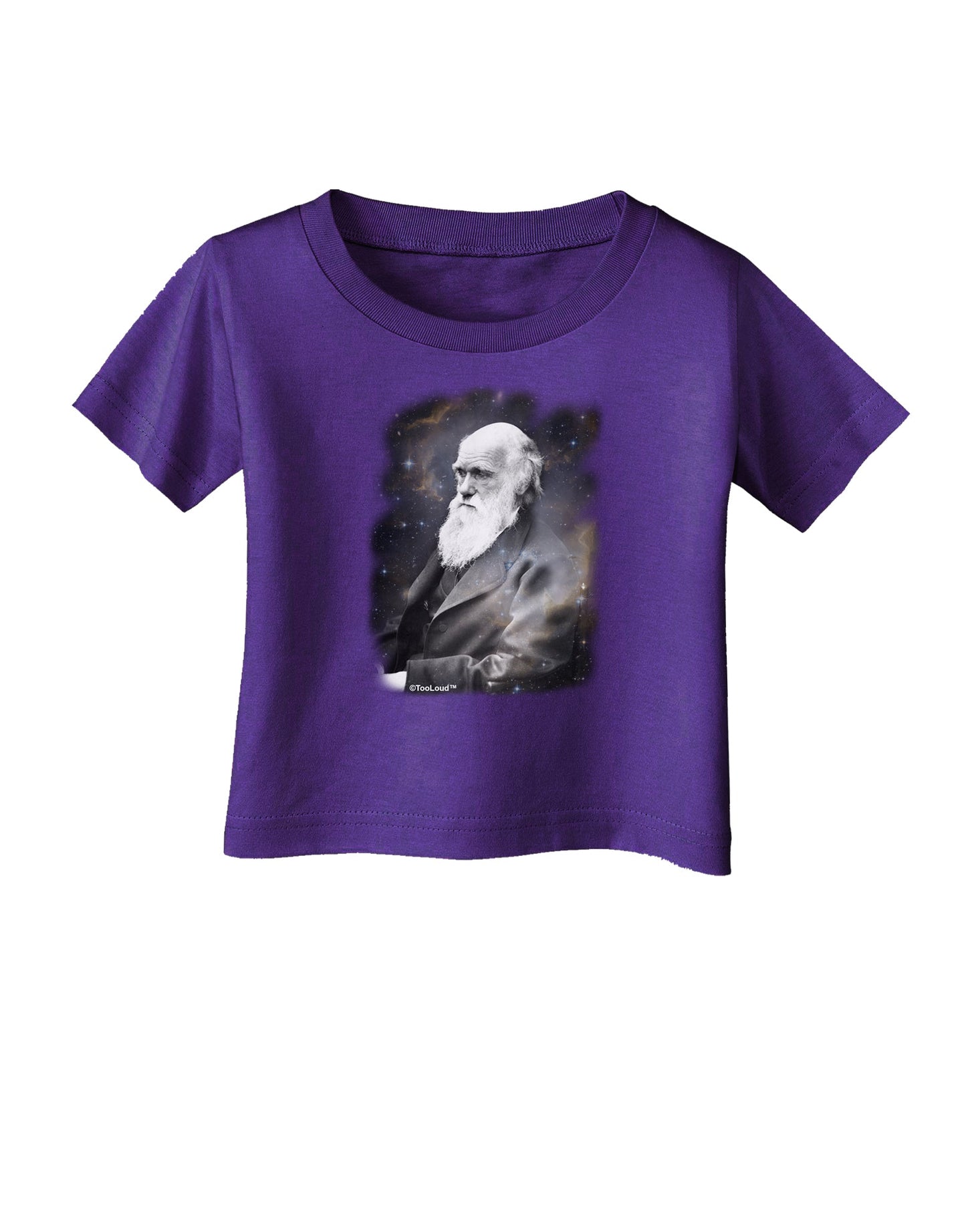Charles Darwin In Space Infant T-Shirt Dark by TooLoud-Infant T-Shirt-TooLoud-Purple-06-Months-Davson Sales