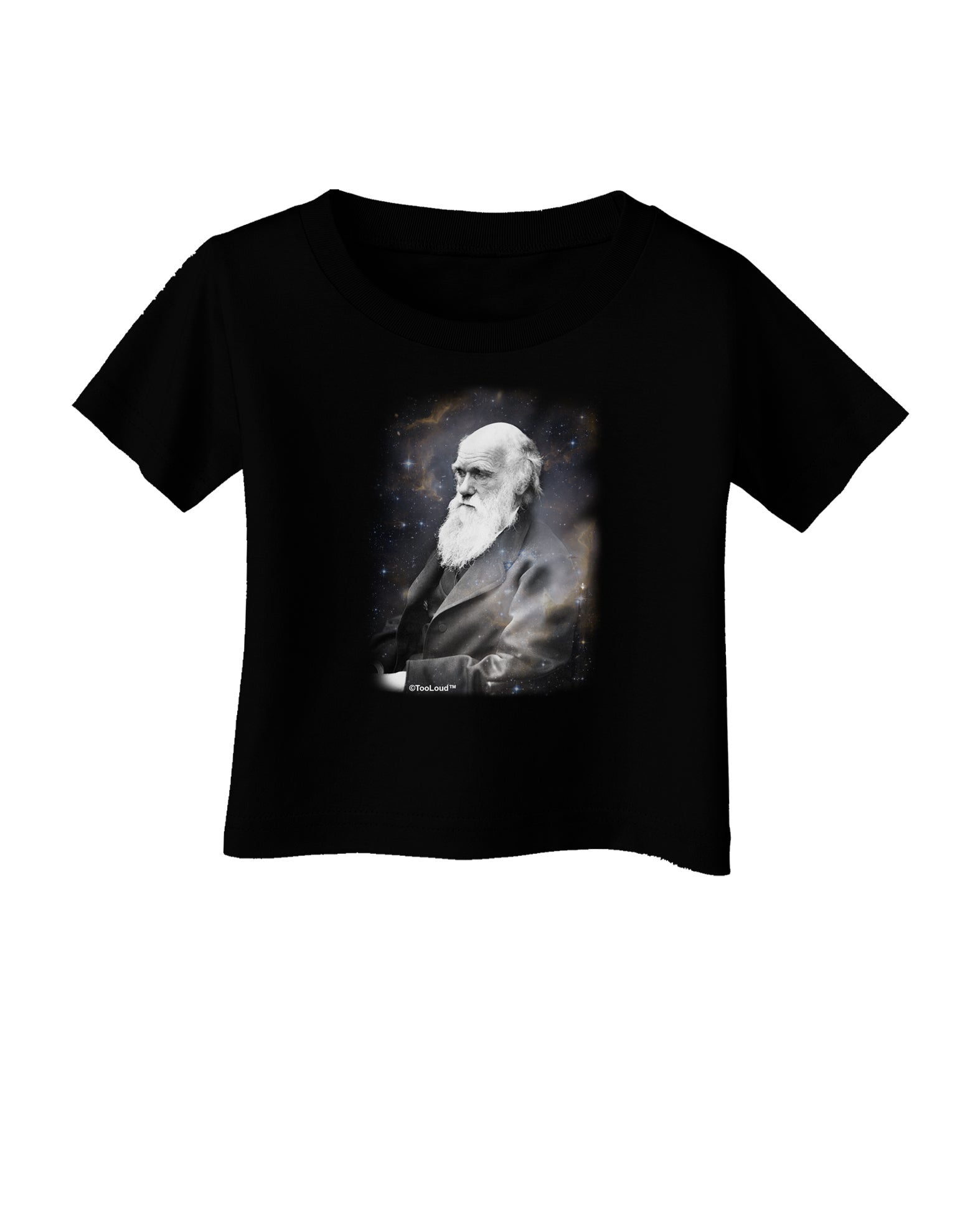 Charles Darwin In Space Infant T-Shirt Dark by TooLoud-Infant T-Shirt-TooLoud-Black-06-Months-Davson Sales
