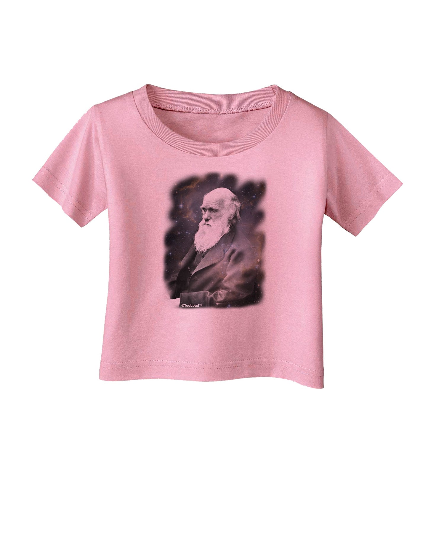 Charles Darwin In Space Infant T-Shirt by TooLoud-Infant T-Shirt-TooLoud-Candy-Pink-06-Months-Davson Sales