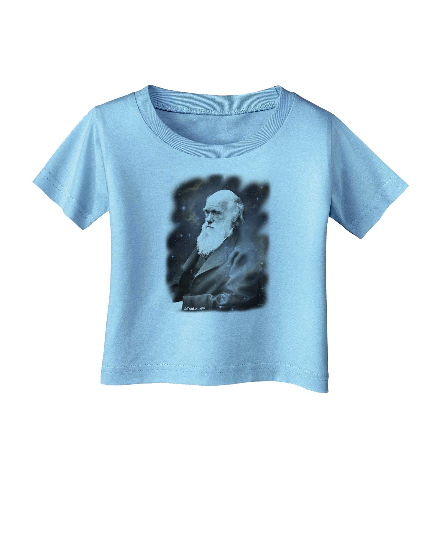 Charles Darwin In Space Infant T-Shirt by TooLoud-Infant T-Shirt-TooLoud-Aquatic-Blue-06-Months-Davson Sales