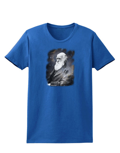 Charles Darwin In Space Womens Dark T-Shirt by TooLoud-Womens T-Shirt-TooLoud-Royal-Blue-X-Small-Davson Sales