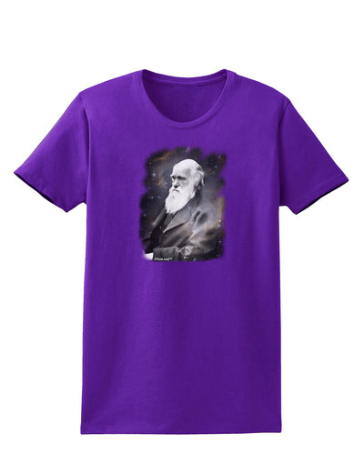 Charles Darwin In Space Womens Dark T-Shirt by TooLoud-Womens T-Shirt-TooLoud-Purple-X-Small-Davson Sales