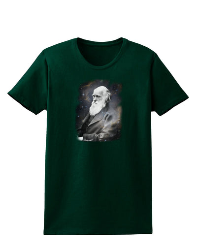 Charles Darwin In Space Womens Dark T-Shirt by TooLoud-Womens T-Shirt-TooLoud-Forest-Green-Small-Davson Sales