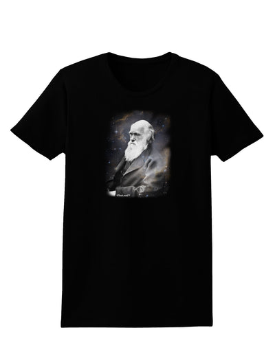 Charles Darwin In Space Womens Dark T-Shirt by TooLoud-Womens T-Shirt-TooLoud-Black-X-Small-Davson Sales