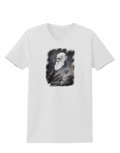 Charles Darwin In Space Womens T-Shirt by TooLoud-Womens T-Shirt-TooLoud-White-X-Small-Davson Sales