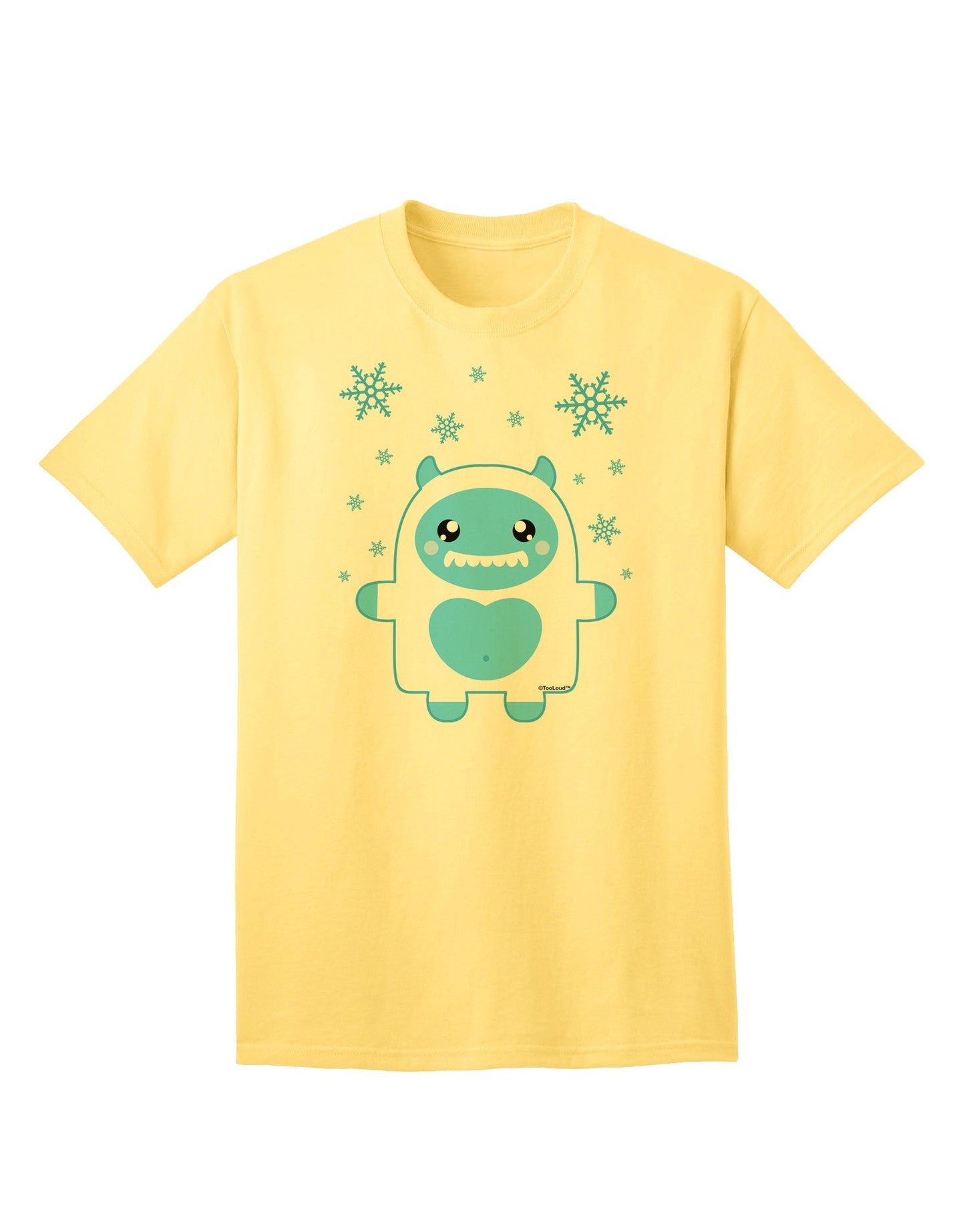Charming Abominable Snowman Boy Yeti - Festive Adult Christmas T-Shirt Collection-Mens T-shirts-TooLoud-Yellow-Small-Davson Sales