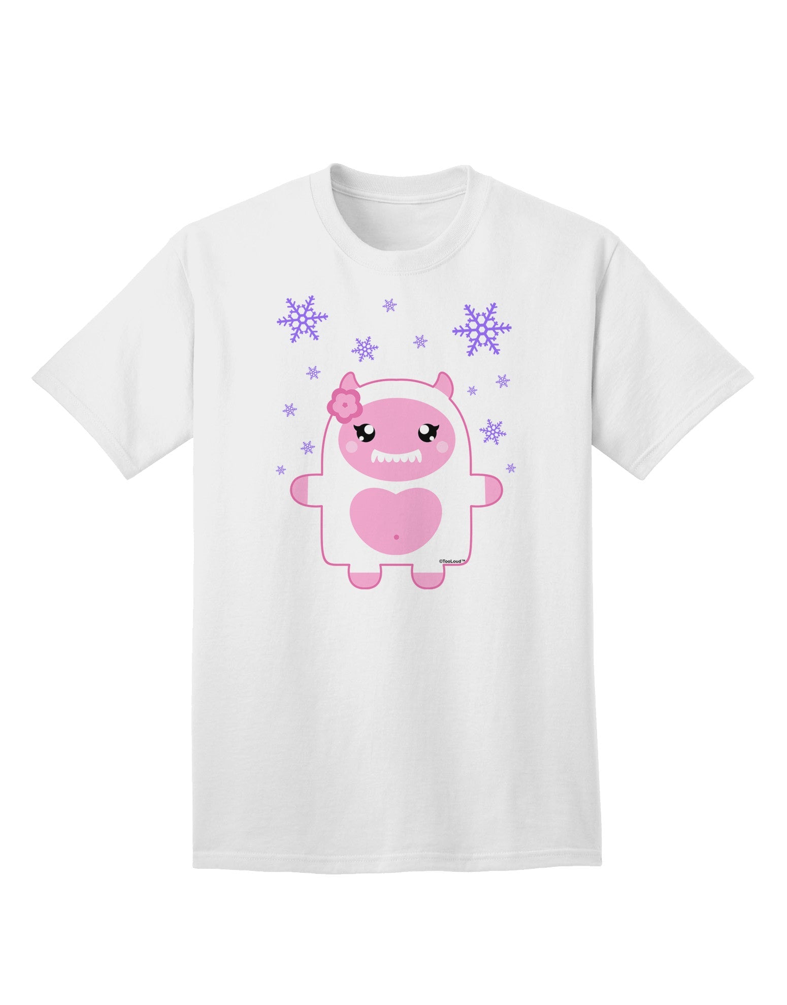 Charming Abominable Snowman Girl Yeti - Festive Christmas Adult T-Shirt Collection-Mens T-shirts-TooLoud-White-Small-Davson Sales