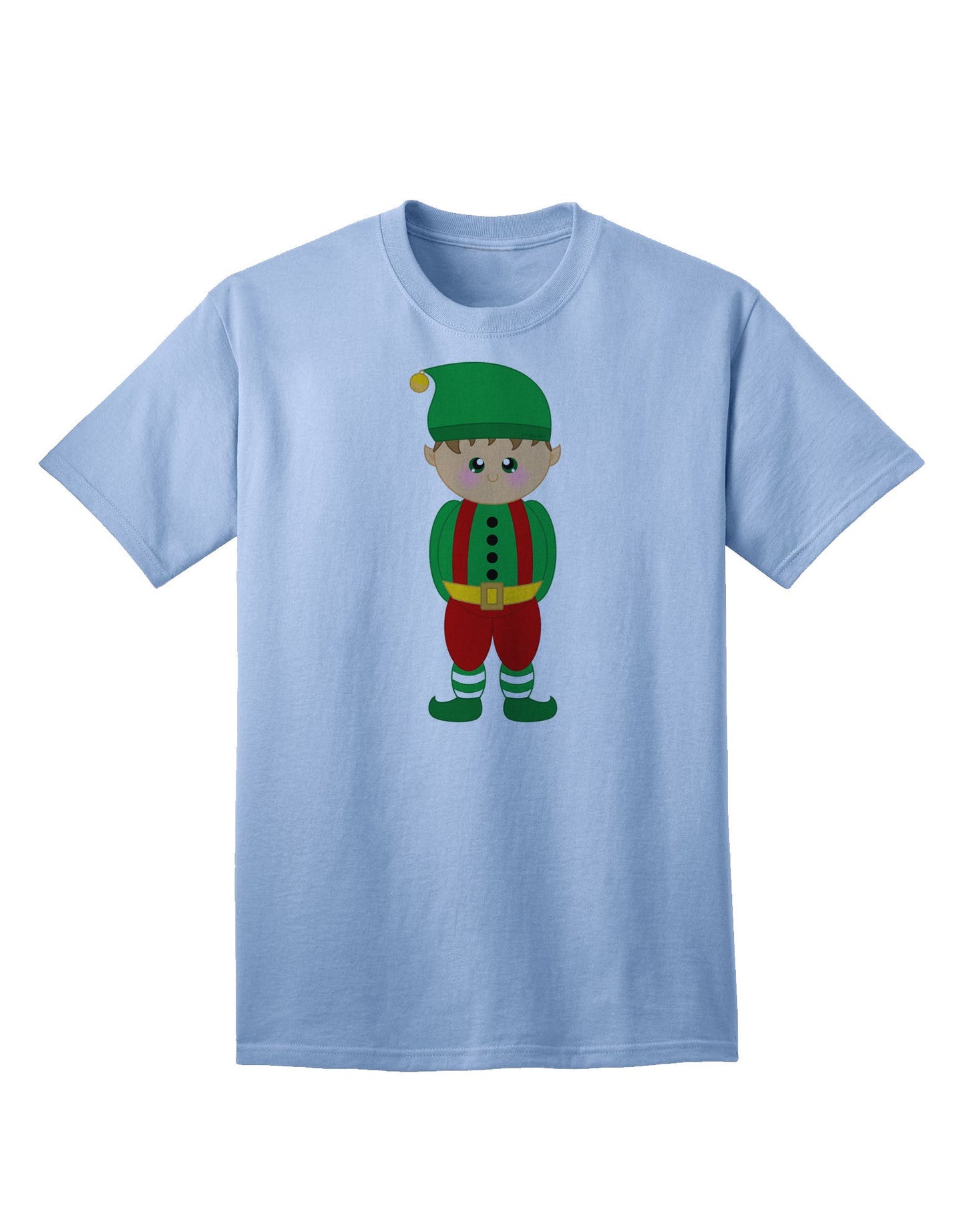 Charming Adult Christmas Elf Boy T-Shirt - A Festive Ecommerce Exclusive-Mens T-shirts-TooLoud-Light-Blue-Small-Davson Sales