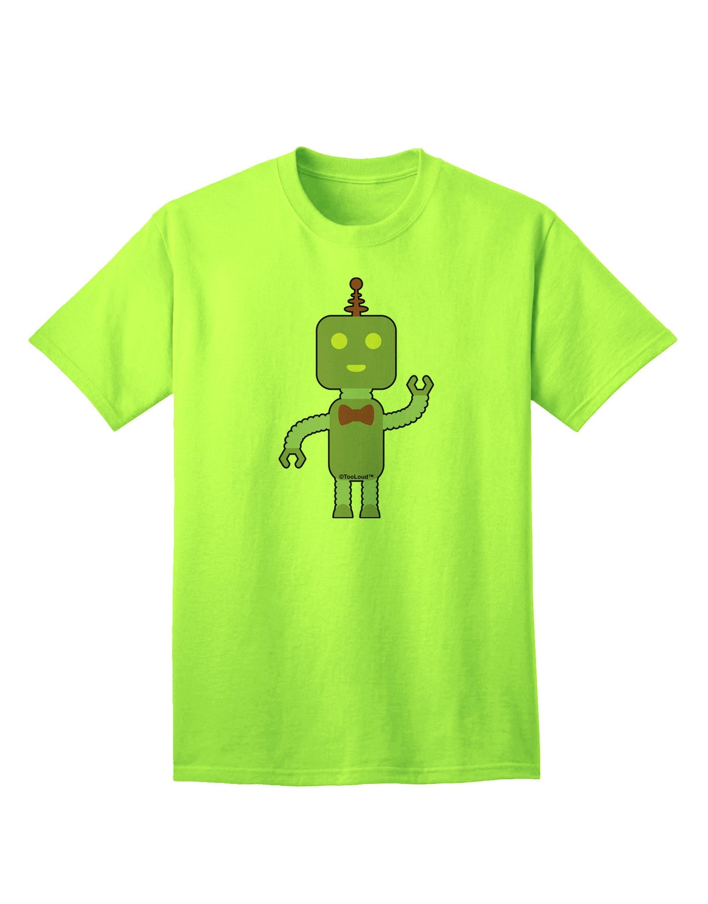 Charming Adult Male T-Shirt: The Cute Robot Collection-Mens T-shirts-TooLoud-Neon-Green-Small-Davson Sales