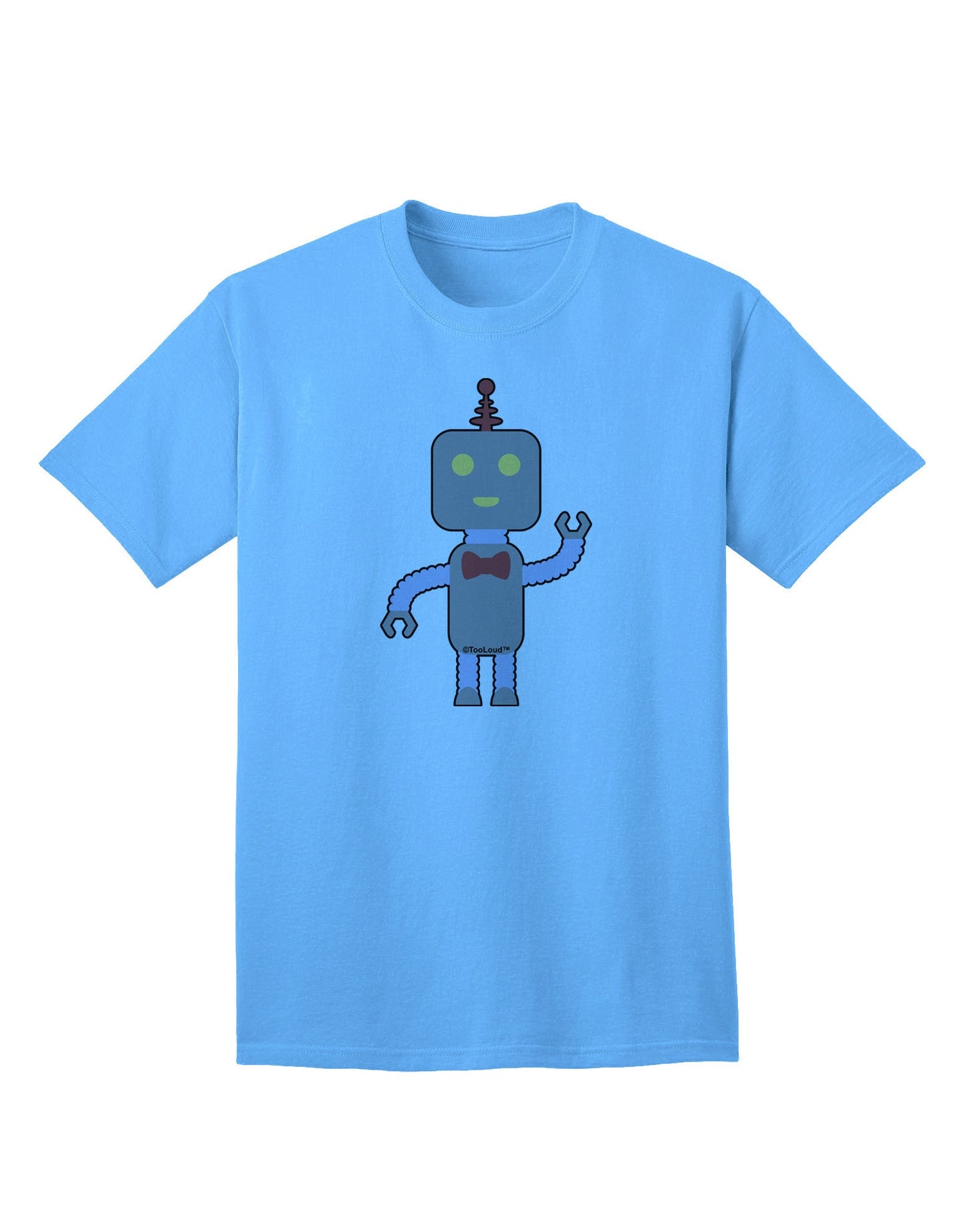 Charming Adult Male T-Shirt: The Cute Robot Collection-Mens T-shirts-TooLoud-Aquatic-Blue-Small-Davson Sales