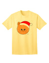 Charming Adult T-Shirt: Christmas Cat in Santa Hat - A Festive Must-Have-Mens T-shirts-TooLoud-Yellow-Small-Davson Sales
