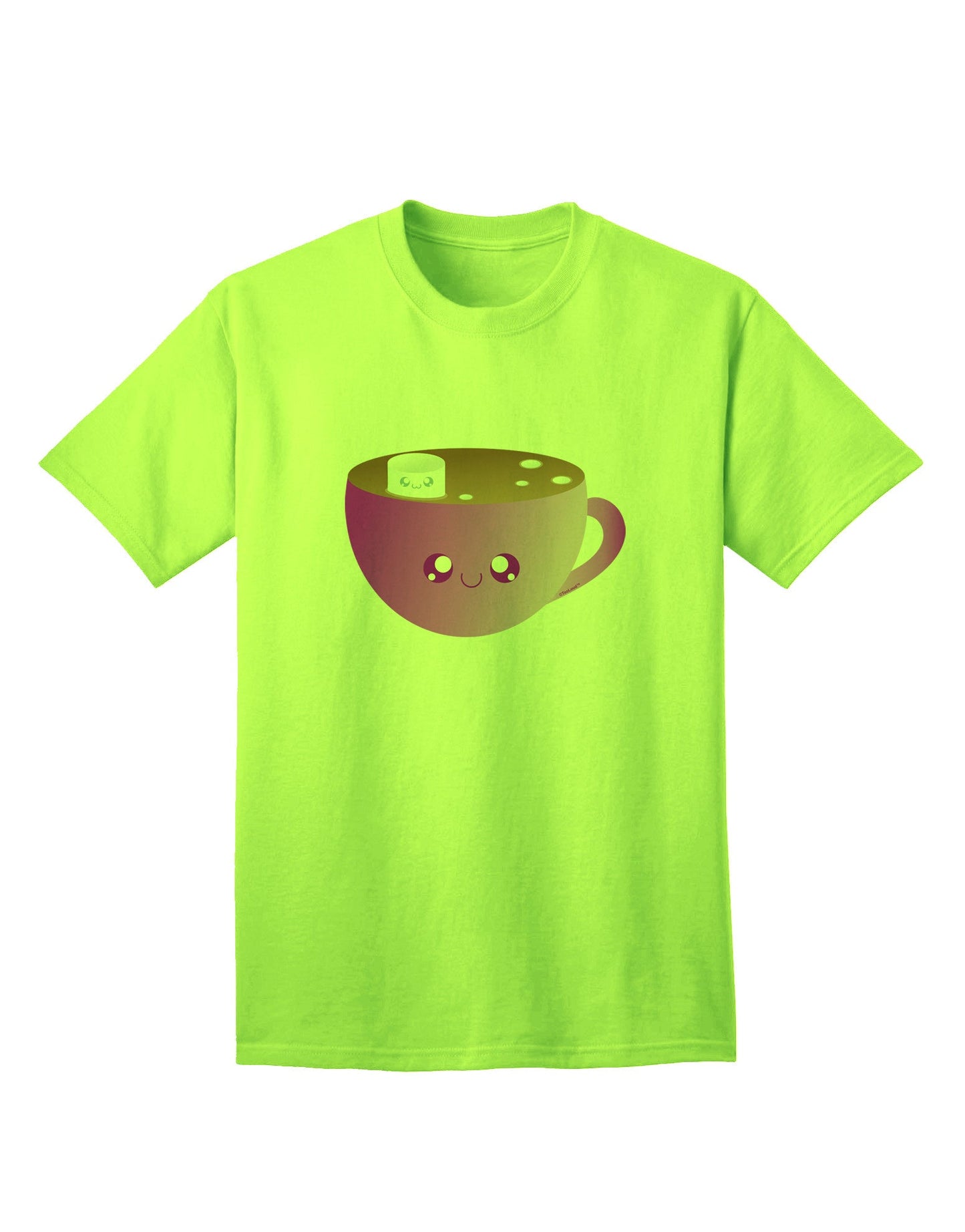 Charming Adult T-Shirt: Hot Cocoa Christmas Edition - Perfect for Festive Season Wear-Mens T-shirts-TooLoud-Neon-Green-Small-Davson Sales