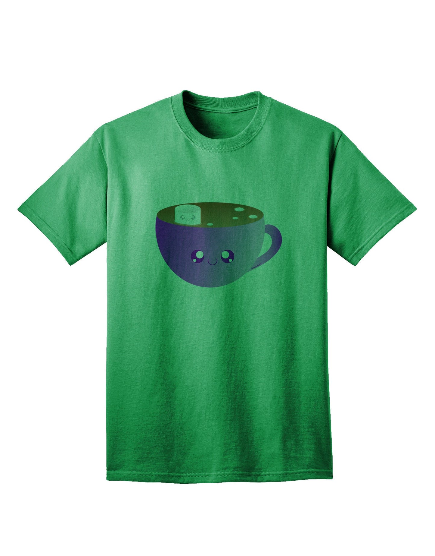 Charming Adult T-Shirt: Hot Cocoa Christmas Edition - Perfect for Festive Season Wear-Mens T-shirts-TooLoud-Kelly-Green-Small-Davson Sales