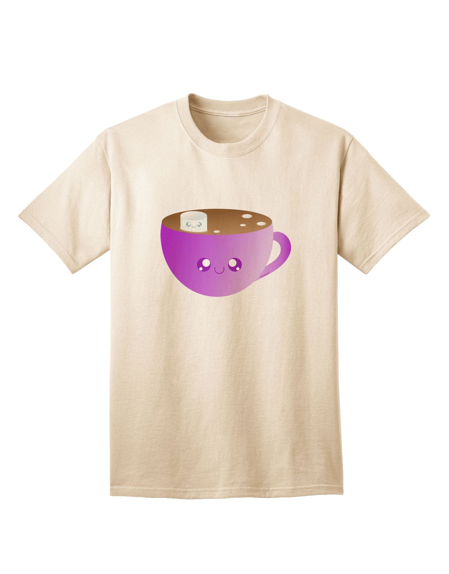 Charming Adult T-Shirt: Hot Cocoa Christmas Edition - Perfect for Festive Season Wear-Mens T-shirts-TooLoud-Natural-Small-Davson Sales