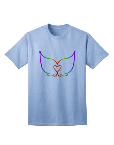 Charming Adult T-Shirt: Rainbow Angel Wings Heart Design - A Cute Fashion Statement-Mens T-shirts-TooLoud-Light-Blue-Small-Davson Sales