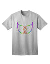 Charming Adult T-Shirt: Rainbow Angel Wings Heart Design - A Cute Fashion Statement-Mens T-shirts-TooLoud-AshGray-Small-Davson Sales