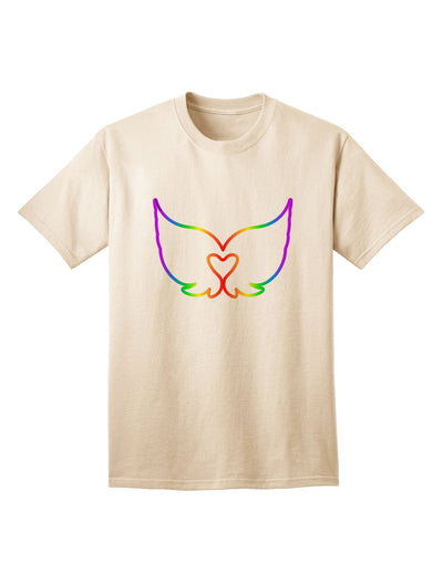 Charming Adult T-Shirt: Rainbow Angel Wings Heart Design - A Cute Fashion Statement-Mens T-shirts-TooLoud-Natural-Small-Davson Sales