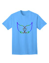 Charming Adult T-Shirt: Rainbow Angel Wings Heart Design - A Cute Fashion Statement-Mens T-shirts-TooLoud-Aquatic-Blue-Small-Davson Sales