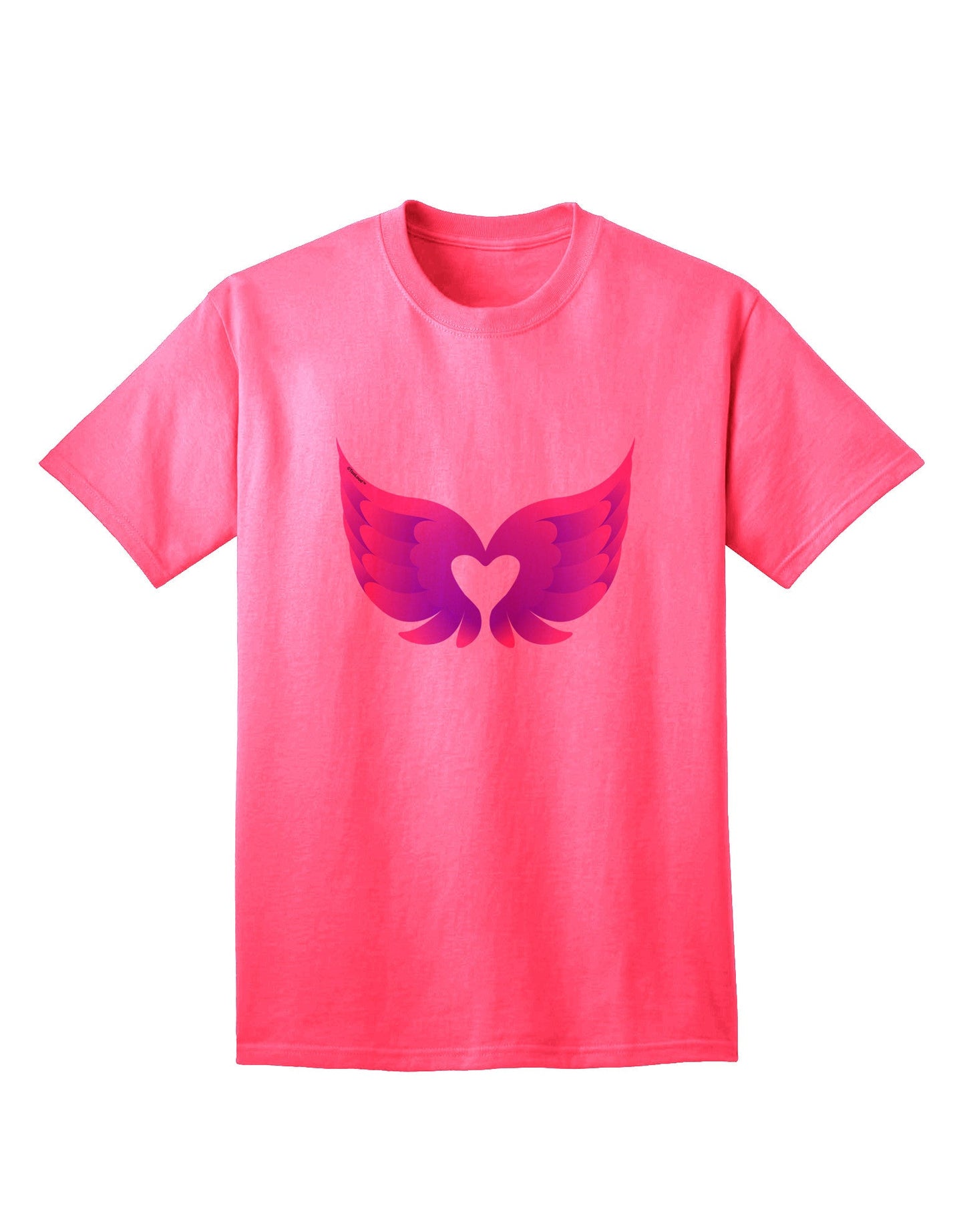 Charming Angel Wings & Heart Design - Adult T-Shirt Collection-Mens T-shirts-TooLoud-Neon-Pink-Small-Davson Sales