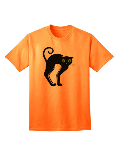 Charming Arched Black Cat - Adult Halloween T-Shirt Collection-Mens T-shirts-TooLoud-Neon-Orange-Small-Davson Sales