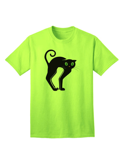 Charming Arched Black Cat - Adult Halloween T-Shirt Collection-Mens T-shirts-TooLoud-Neon-Green-Small-Davson Sales