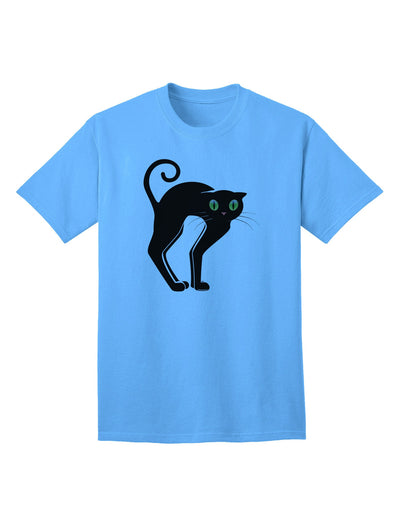 Charming Arched Black Cat - Adult Halloween T-Shirt Collection-Mens T-shirts-TooLoud-Aquatic-Blue-Small-Davson Sales