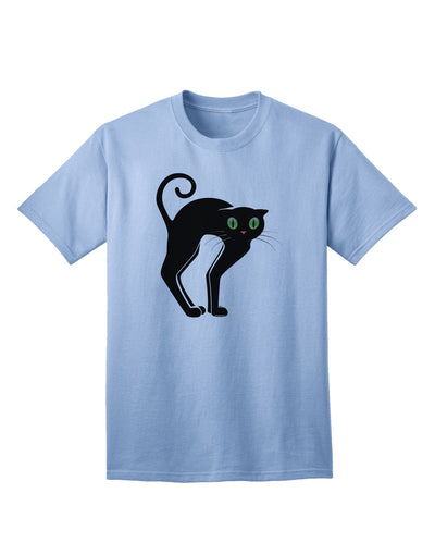 Charming Arched Black Cat - Adult Halloween T-Shirt Collection-Mens T-shirts-TooLoud-Light-Blue-Small-Davson Sales