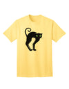 Charming Arched Black Cat - Adult Halloween T-Shirt Collection-Mens T-shirts-TooLoud-Yellow-Small-Davson Sales