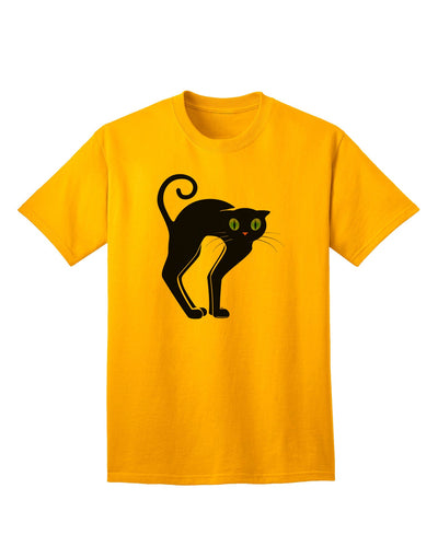 Charming Arched Black Cat - Adult Halloween T-Shirt Collection-Mens T-shirts-TooLoud-Gold-Small-Davson Sales