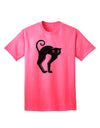 Charming Arched Black Cat - Adult Halloween T-Shirt Collection-Mens T-shirts-TooLoud-Neon-Pink-Small-Davson Sales