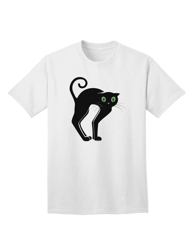 Charming Arched Black Cat - Adult Halloween T-Shirt Collection-Mens T-shirts-TooLoud-White-Small-Davson Sales