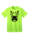 Charming Black Reindeer Face - Adult Christmas T-Shirt Collection-Mens T-shirts-TooLoud-Neon-Green-Small-Davson Sales