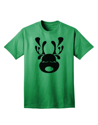 Charming Black Reindeer Face - Adult Christmas T-Shirt Collection-Mens T-shirts-TooLoud-Kelly-Green-Small-Davson Sales