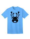 Charming Black Reindeer Face - Adult Christmas T-Shirt Collection-Mens T-shirts-TooLoud-Aquatic-Blue-Small-Davson Sales