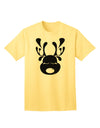 Charming Black Reindeer Face - Adult Christmas T-Shirt Collection-Mens T-shirts-TooLoud-Yellow-Small-Davson Sales