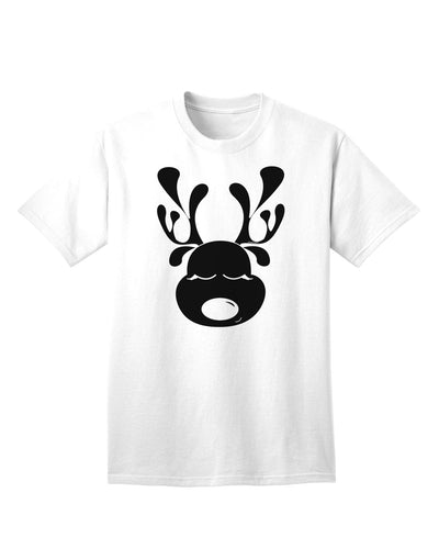 Charming Black Reindeer Face - Adult Christmas T-Shirt Collection-Mens T-shirts-TooLoud-White-Small-Davson Sales