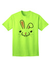 Charming Bunny Face Graphic Adult T-Shirt - A Must-Have for Casual Chic Wardrobe-Mens T-shirts-TooLoud-Neon-Green-Small-Davson Sales